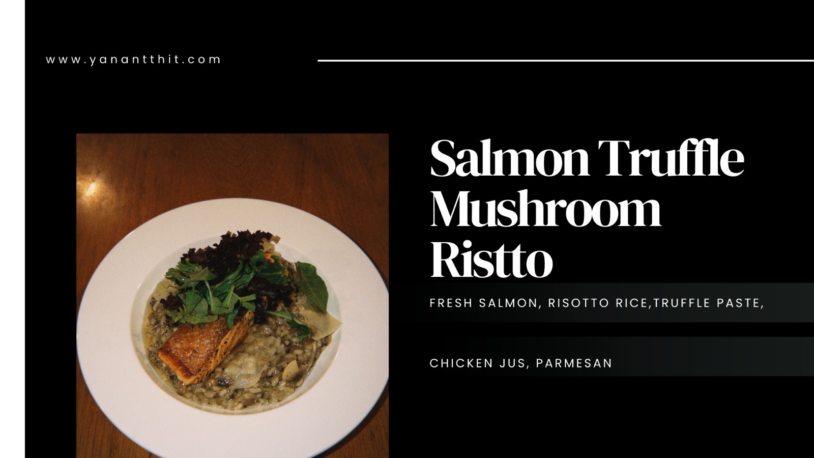 salmon truffle mushroom