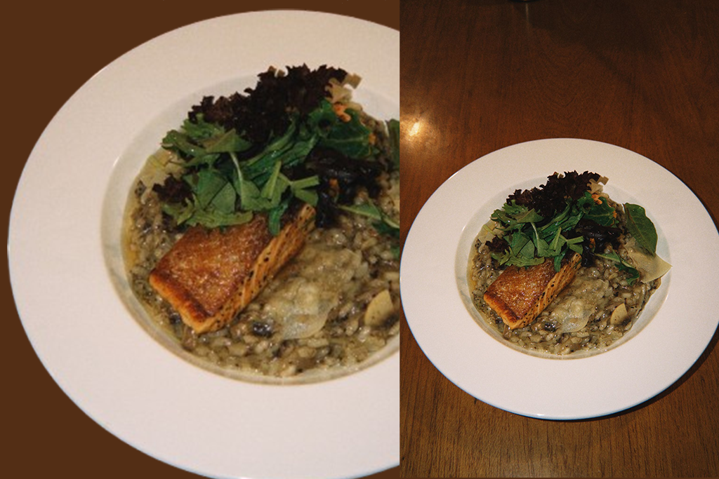 Salmon And Truffle Mushroom Risotto